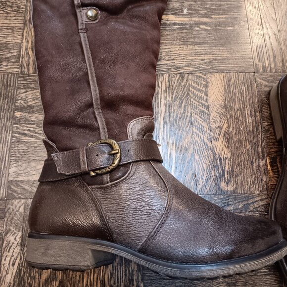 Ronsports Elaine leather knee-high boots, 7M, plush lining - never worn - Picture 1 of 9